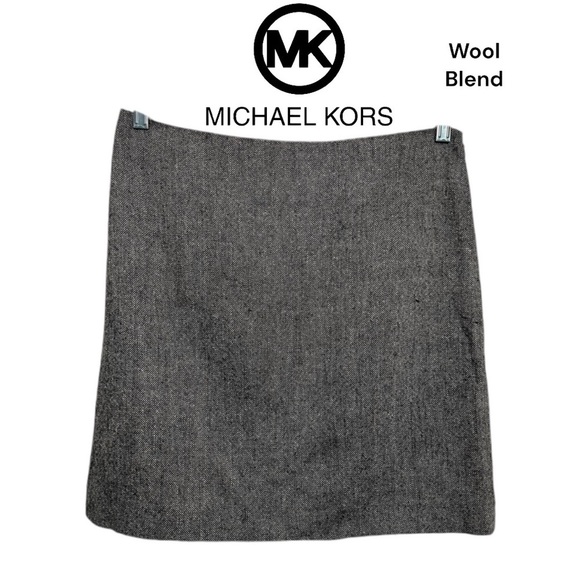 KORS by Michael KORS (NWOT) Wool Blend Fully Lined Tweed Skirt Size 10 - Picture 1 of 14